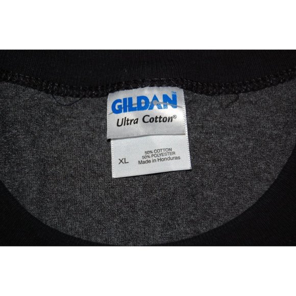 Genesis Turn it on Again Band Graphic Men's Dark Gray Ringer T-Shirt XL Tee ROCK - Picture 3 of 5